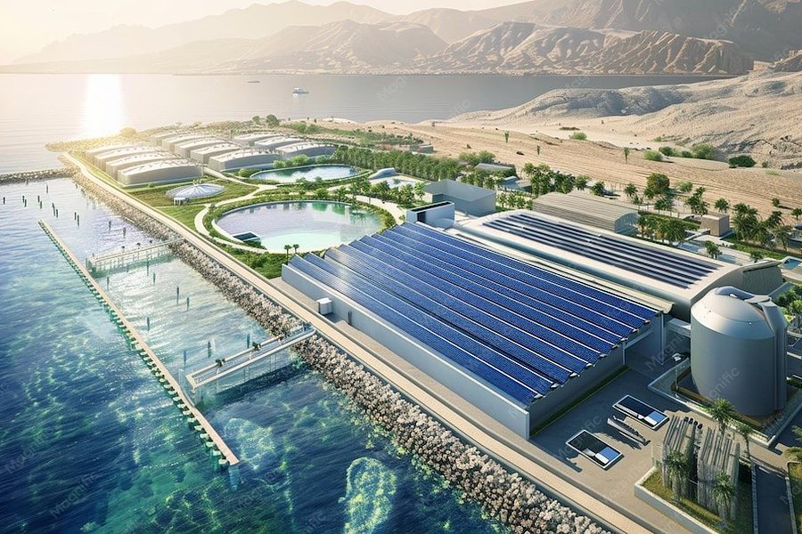 Solar-powered desalination plant