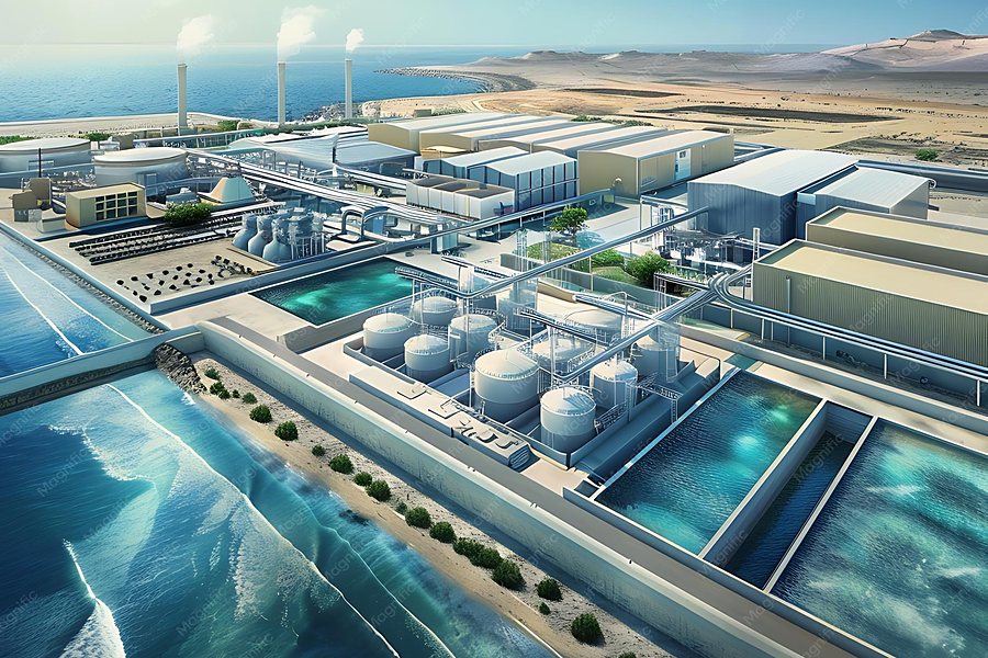Large coastal desalination complex